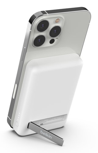 DRAHTLOSE MAGNETISCHE POWERBAN - MIT AUSKLAPPBAREM STANDFU