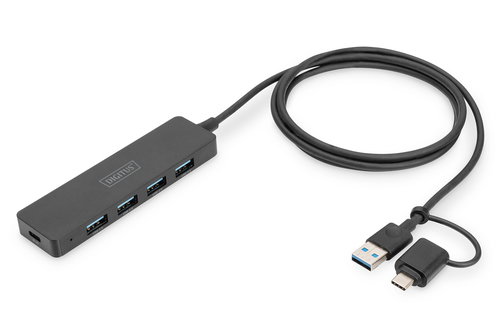 HUB 4-PORT SLIM LINE USB3. 12M - USB-C ADAP 5GBPS 12M CABLE