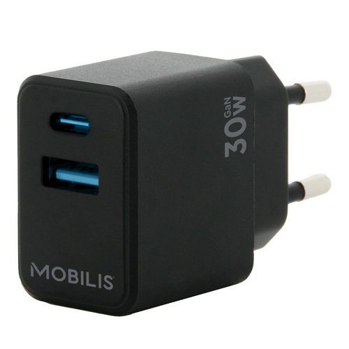 WALL CHARGER - 30W - 1 USB A + - 1 USB C - GAN