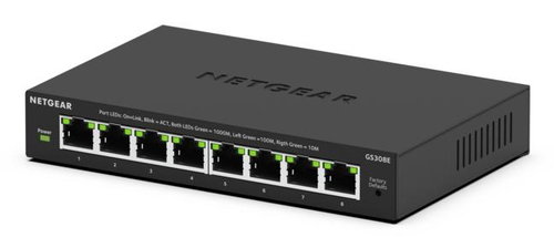 GS308E 8-PORT PLUS SWITCH - UNMANAGED PLUS GIGABIT ETHERNET
