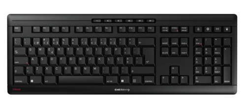 CHERRY STREAM WIRELESS keyboard Universal RF Wireless QWERTY Portuguese Black