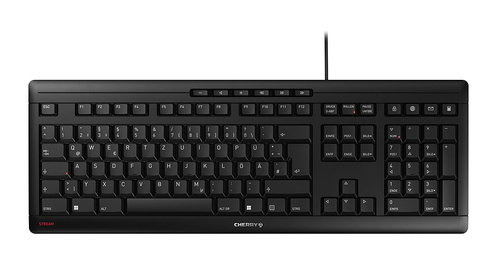 CHERRY STREAM keyboard Home/Office USB QWERTY Portuguese Black, Grey