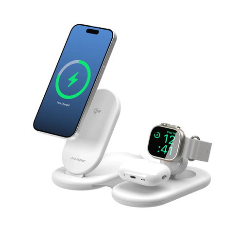 PACKAWAY 3IN1 QI2 WIRELESS - CHARGING STAND WHITE