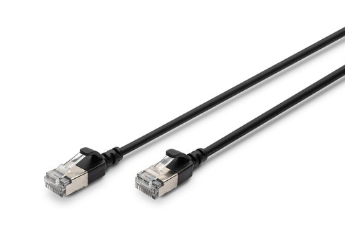 CAT 6A F-FTP SLIM PATCHCAB 05M - COOPERLSZH AWG 32/7 0.3M BLACK