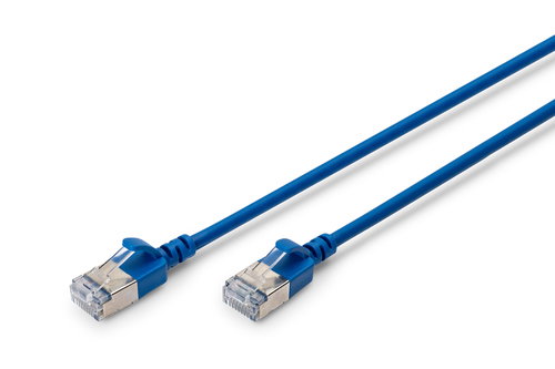 CAT 6A F-FTP SLIM PATCHCAB 05M - COOPERLSZH AWG 32/7 0.3M BLUE