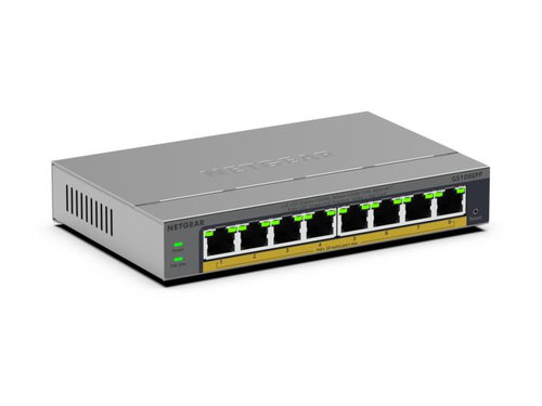 8-PORT POE+ 1G PLUS SWITCH - POE BUDGET 123 W FANLESS