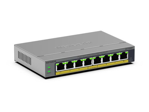 8-PORT POE+ 1G PLUS SWITCH - POE BUDGET 62 W FANLESS