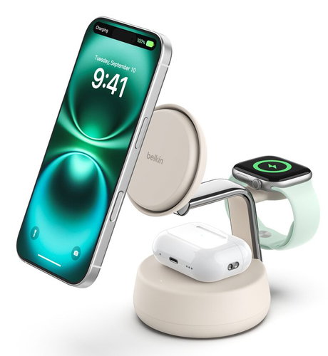 ULTRACHARGE PRO 25 WATT QI2 MAG - 3-IN-1 LADESTATION WEI