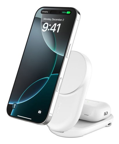 ULTRACHARGE 25 WATT QI2 MAGNETI - 2-IN-1 LADESTATION KLAPPBAR WEI