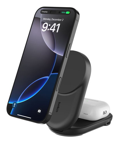 ULTRACHARGE 25 WATT QI2 MAGNETI - 2-IN-1 LADESTATION KLAPPBAR SCHW