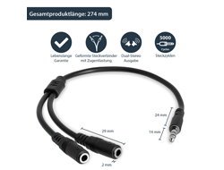 SLIM STEREO SPLITTER CABLE - .