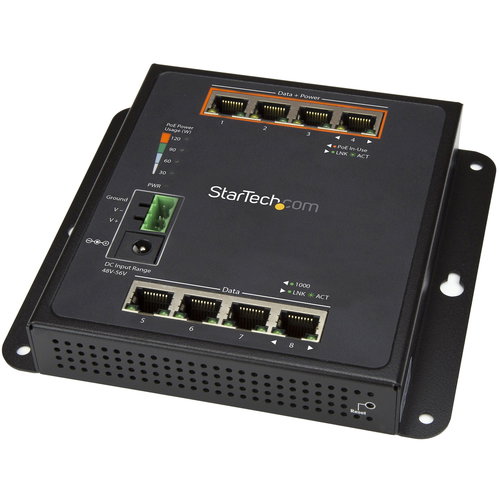 ETHERNET SWITCH 8-PORT - 4X RJ45/4X POE+/2GBIT/S