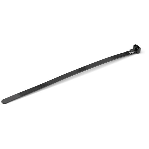 100 PK OF RESEALABLE ZIP TIES 8 - BLACK