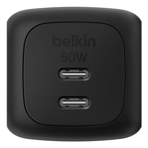 BOOSTCHARGE 50W DUAL USB-C LADE - POWER DELIVERY UND PPS SCHWARZ