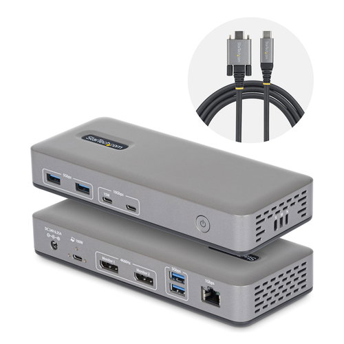 USB-C DOCK 2X DP 100W PD - .