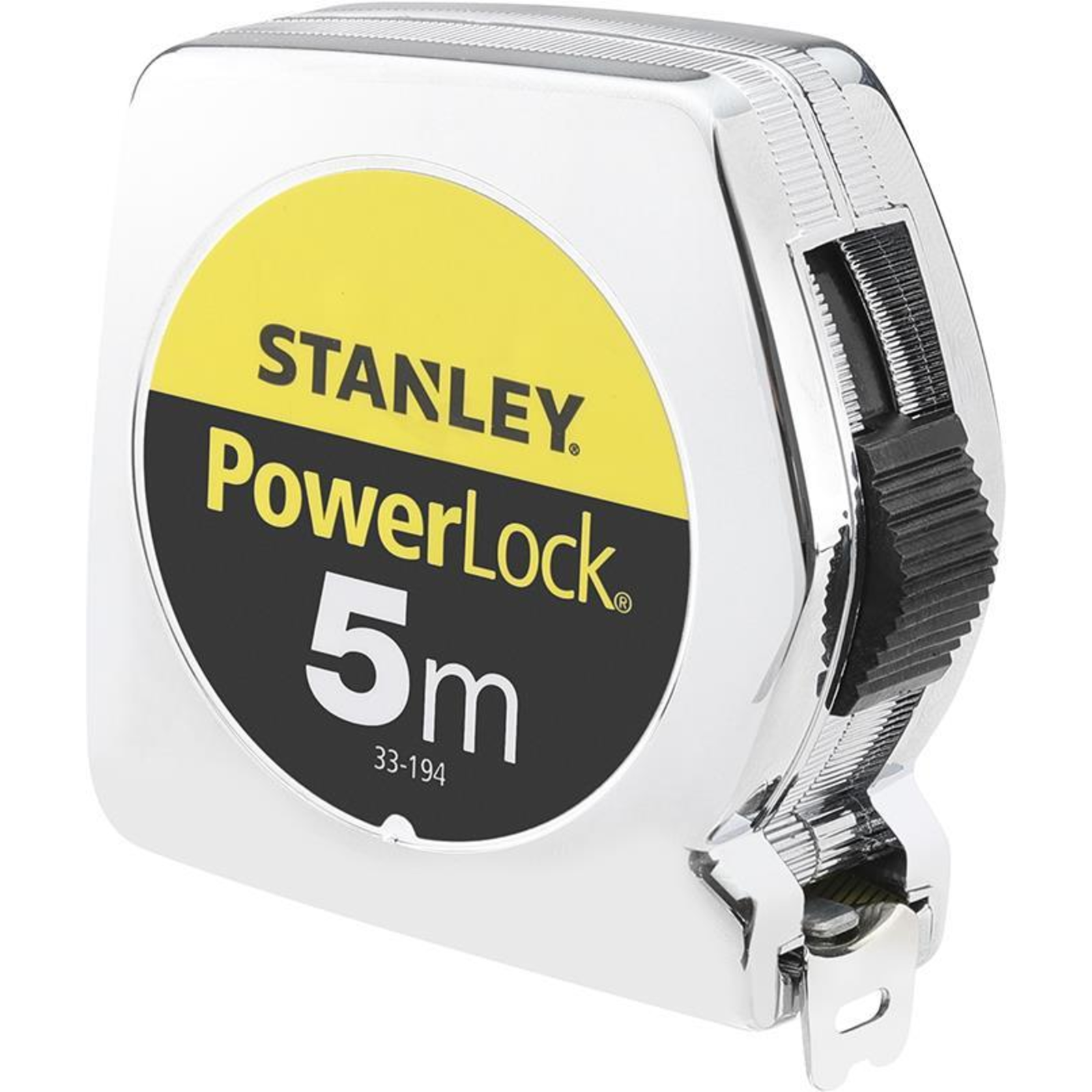 BLACK+DECKER Stanley Pocket Roll Tape Measure PowerLock L.8m W.25mmmm/cm EG II Ku.Clip Loose