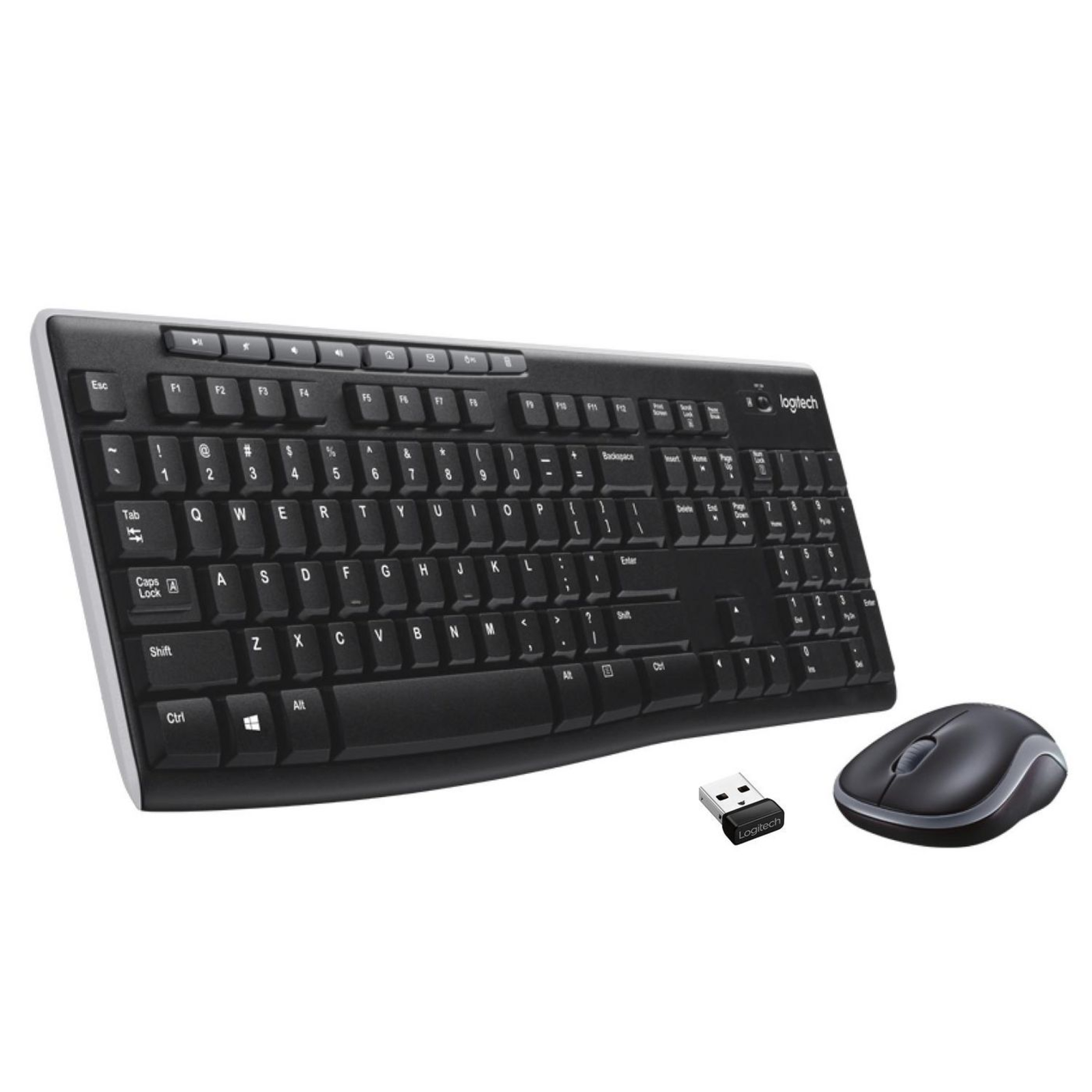 Logitech Wireless Combo MK270 Wireless USB QWERTZ Black Mouse Included