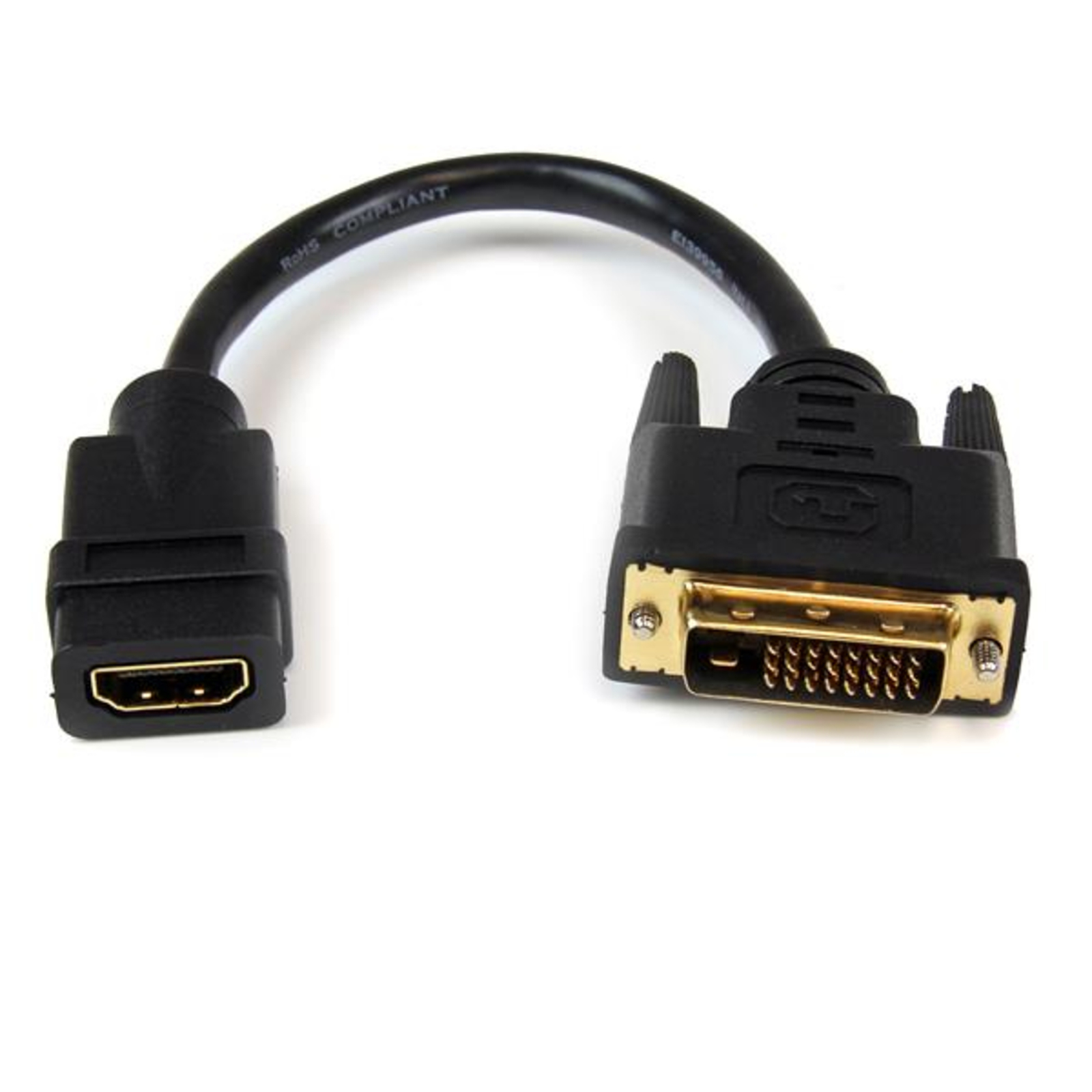 StarTech.com HDMI to DVI Adapter 20 Cm DVI-D (25 Pin) (HDDVIFM8IN)