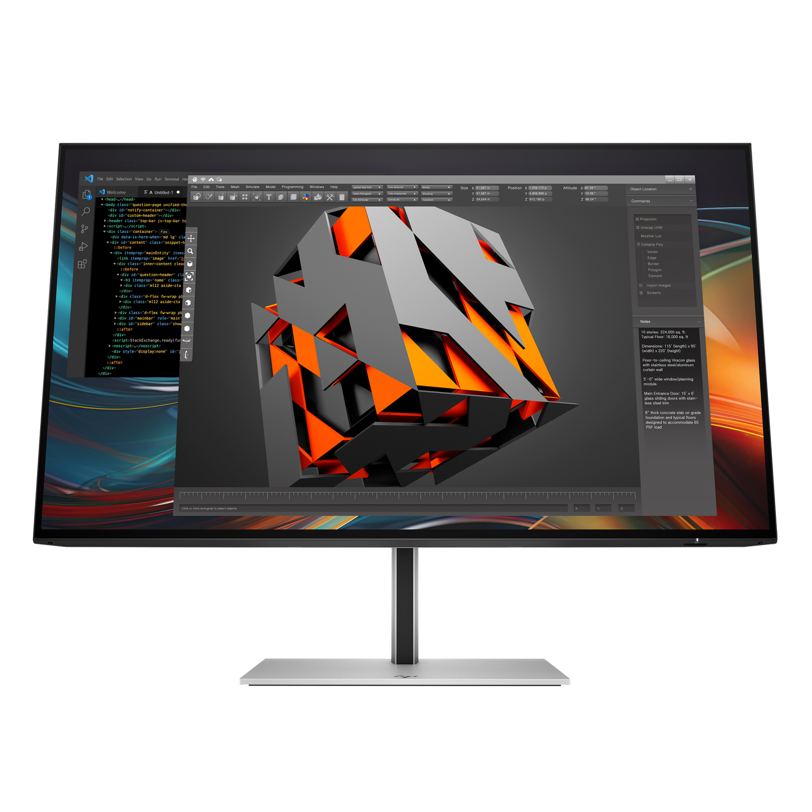 HPI Series 7 Pro 23.8-inch FHD Monitor 724pf PVC-free 60.5cm (23.8 Inch) 1920 X 1080