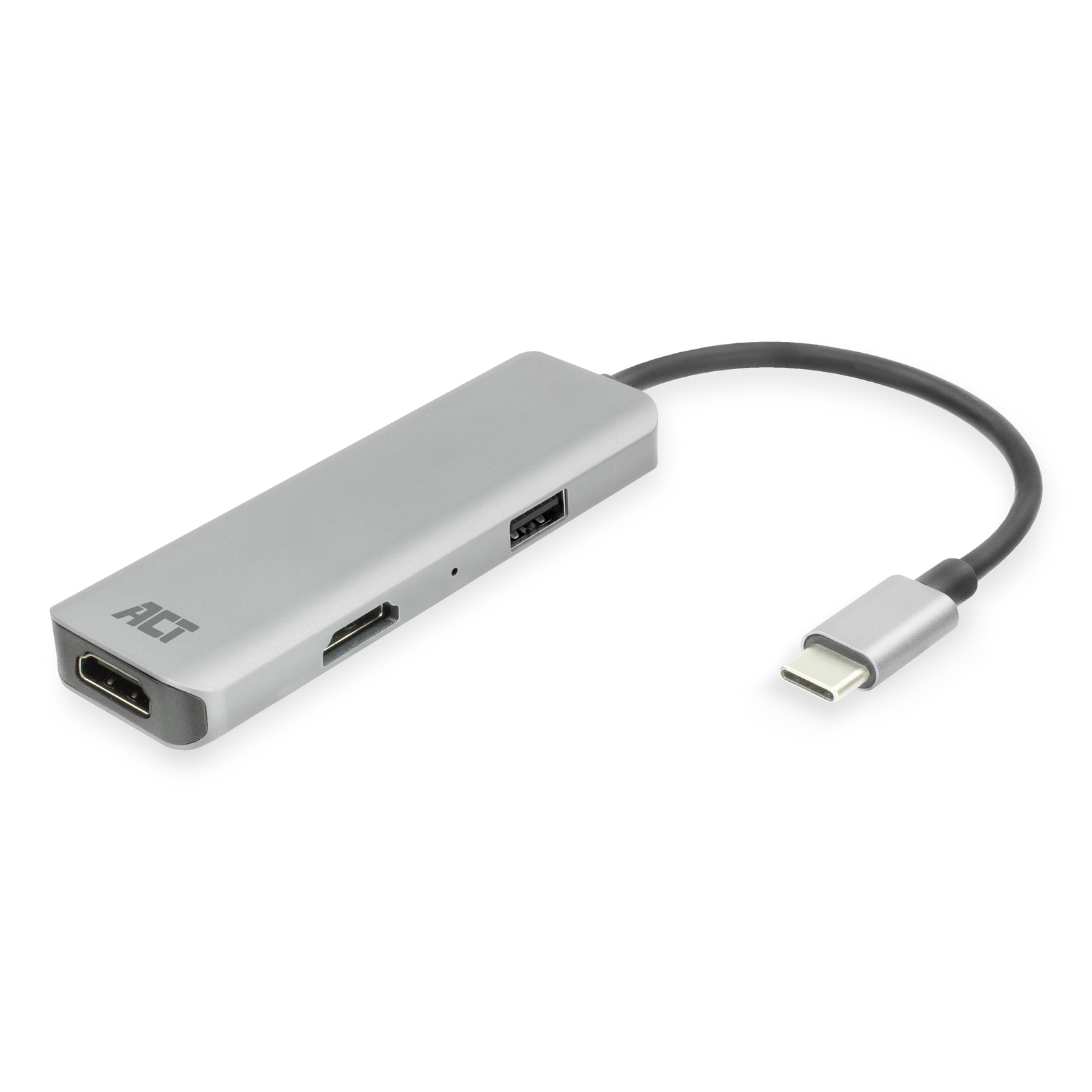 ACT USB-C 4K multiport adapter for 2 HDMI monitors, USB-A data port