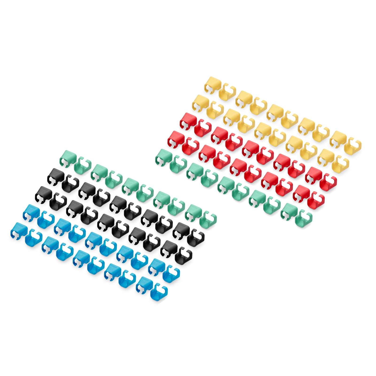 Digitus Cable Clips with Color Coding for Patch Cables Mixed 20 Pieces Each
