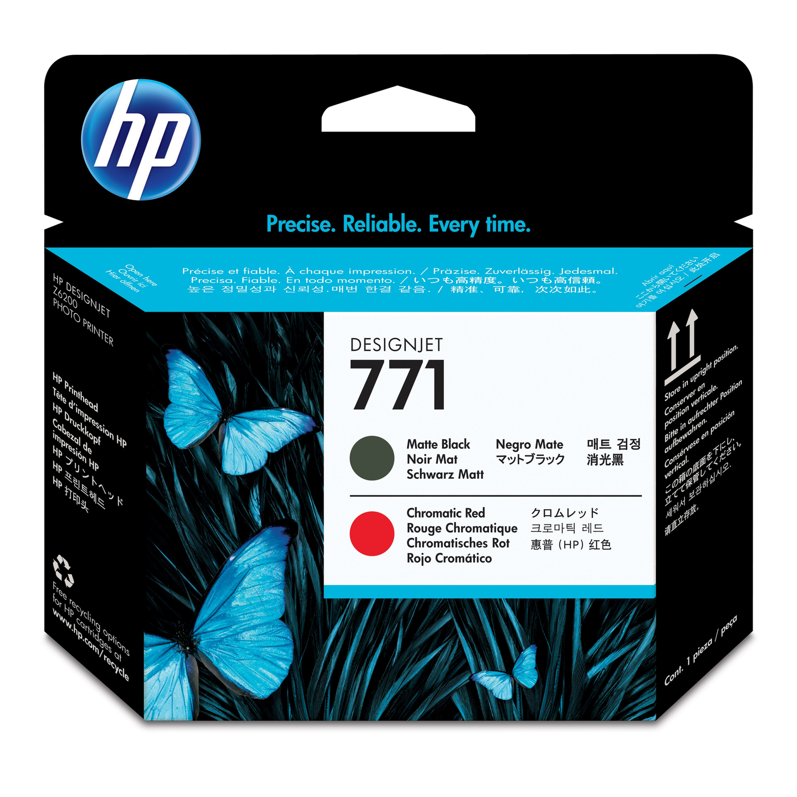 HP Original 771 Printhead Black matte Red 775ml CE017A