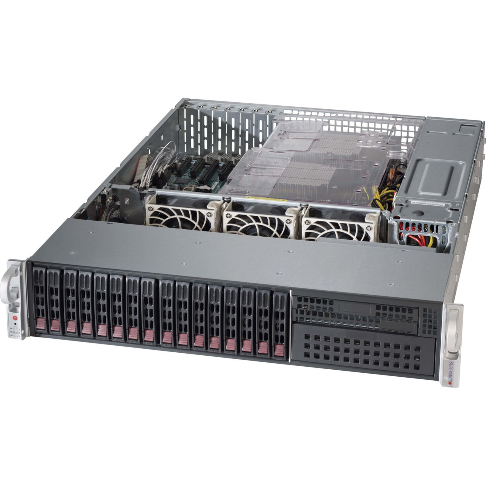 Supermicro SC213 BAC8-R1K23LPB Rack-Mount 2U Extended ATX SATASAS Hotswap 1200 Watt Black