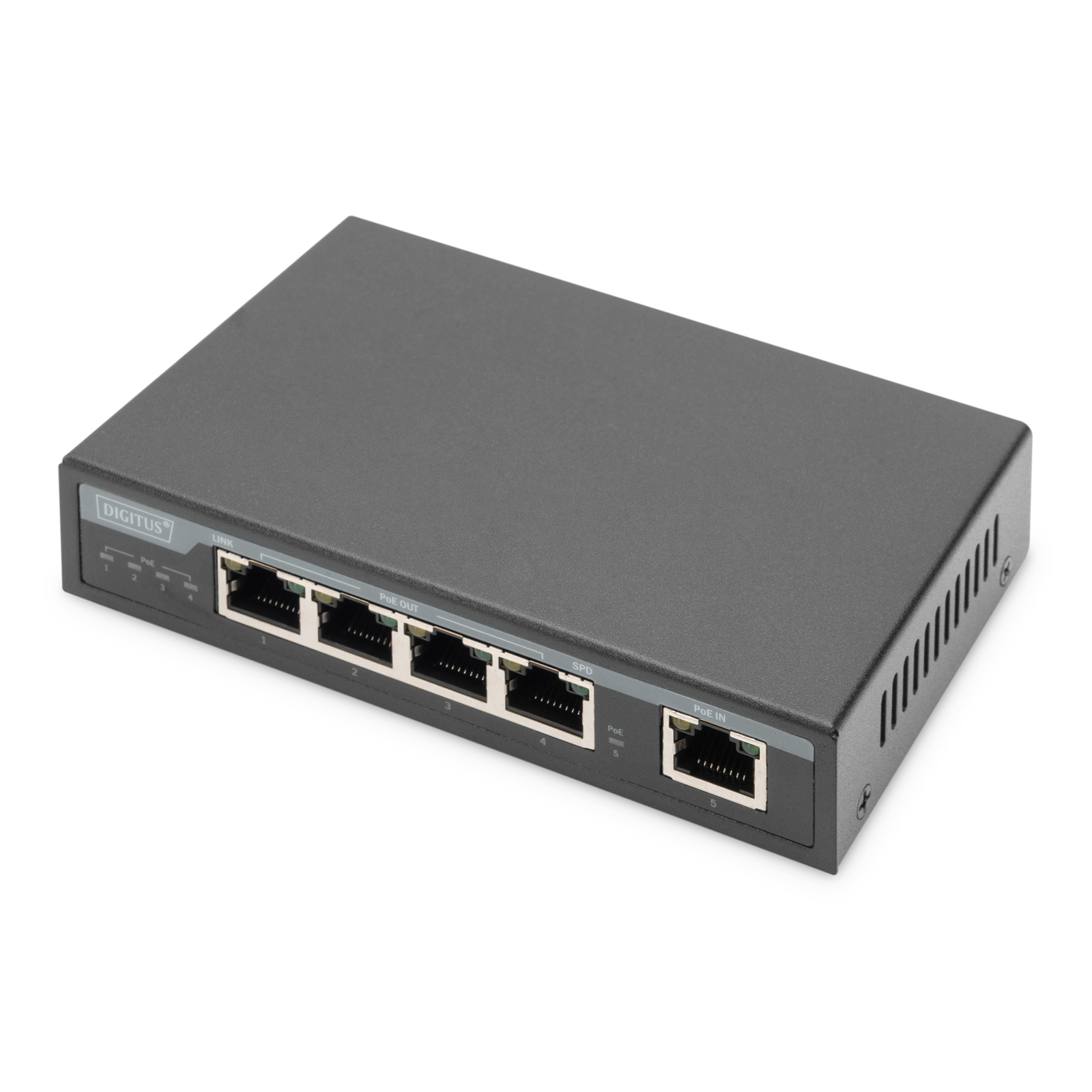 Digitus POE Extender 4PPoE 4-Port 85W 100m Extension Black