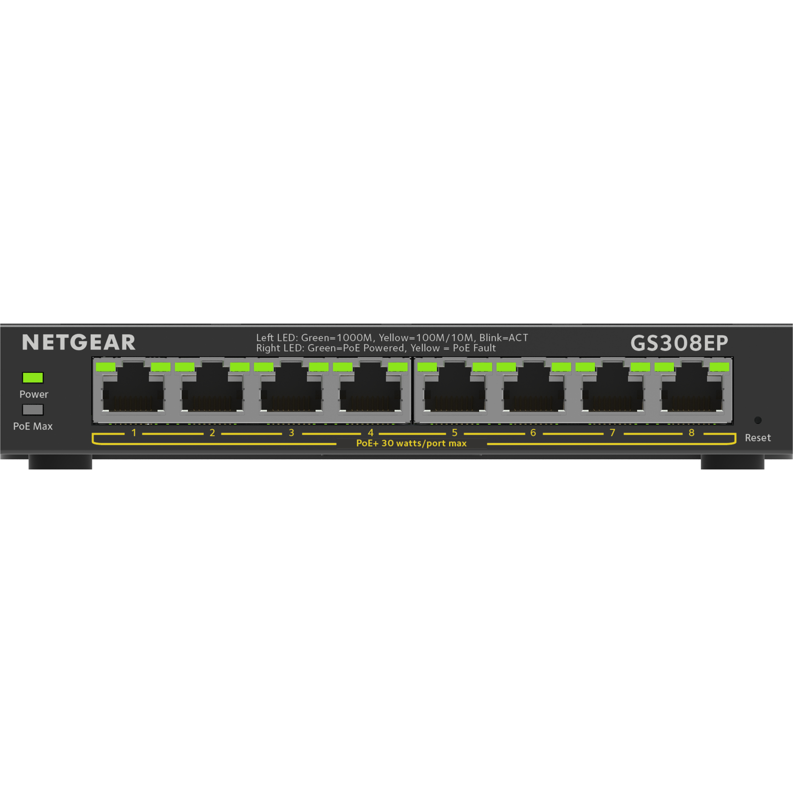 NETGEAR GS308EP SOHO Plus Switch 8x Gigabit Ethernet PoE+ 62W