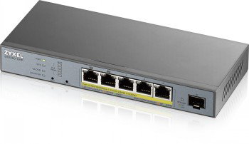ZYXEL GS1350-6HP, 6 PORT MANAGED CCTV POE SWITCH, LONG RANGE, 60W, 802.3BT (1 YEAR NCC PRO PACK LICENSE BUNDLED) (5Y WARRANTY)