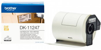 Brother DK-11247 label-making tape Black on white