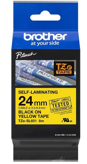 Brother TZE-SL651 label-making tape Black on gold