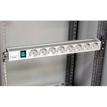 SCHNEIDER ELECTRIC ACTASSI 1U PDU POWER DISTRIBUTION RAIL 8 SCHUKO SOCKETS+SWITCH 19P VDE