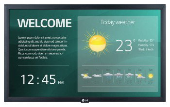 LG 22SM3G-B Digital signage display 54.6 cm (21.5') IPS Wi-Fi 250 cd/m² Full HD Black Built-in processor 16/7