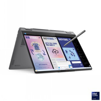 LENOVO YOGA 7 2IN1 ULTRA 5 322/14 WUXGA (1920X1200) OLED 400NITS GLOSSY ANTI-FINGERPRINT, 100% DCI-P3, 100% SRGB, 60HZ, DOLBY VISION, TV LOW BLUE LIGHT, GLASS, TOUCH/16GB/512GB SSD/MICROSD CARD READER/COPILOT+PC/W11H/ENG (LUNA GREY) (NO POWER ADAPTER)