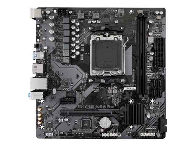 GIGABYTE A620M H Motherboard - Supports AMD Ryzen 8000 CPUs, 5+2+2 Phases Digital VRM, up to 7200MHz DDR5 (OC), 1xPCIe 4.0 M.2, GbE LAN, USB 3.2 Gen 1
