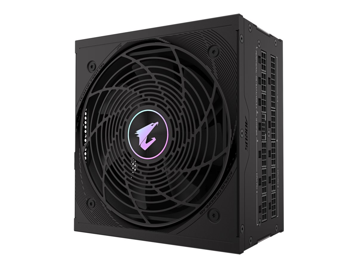 GIGABYTE AORUS ELITE P1000W ICE Power Supply Unit - PCIe 5.0, 80 PLUS Platinum, Fully modular design, 120mm Fan, ATX 3.0 compatible, EU Plug