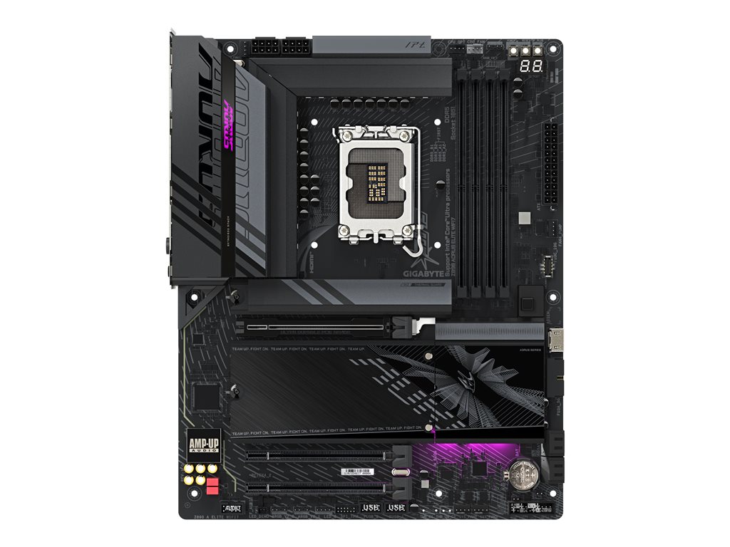 GIGABYTE Z890 AORUS ELITE WIFI7 Motherboard - Supports Intel Core Ultra (Series 2) CPUs, 16+1+2 phases VRM, up to 8800MHz DDR5 (OC), 1xPCIe 5.0 + 3xPCIe 4.0, Wi-Fi 7, 2.5GbE LAN, Thunderbolt 4