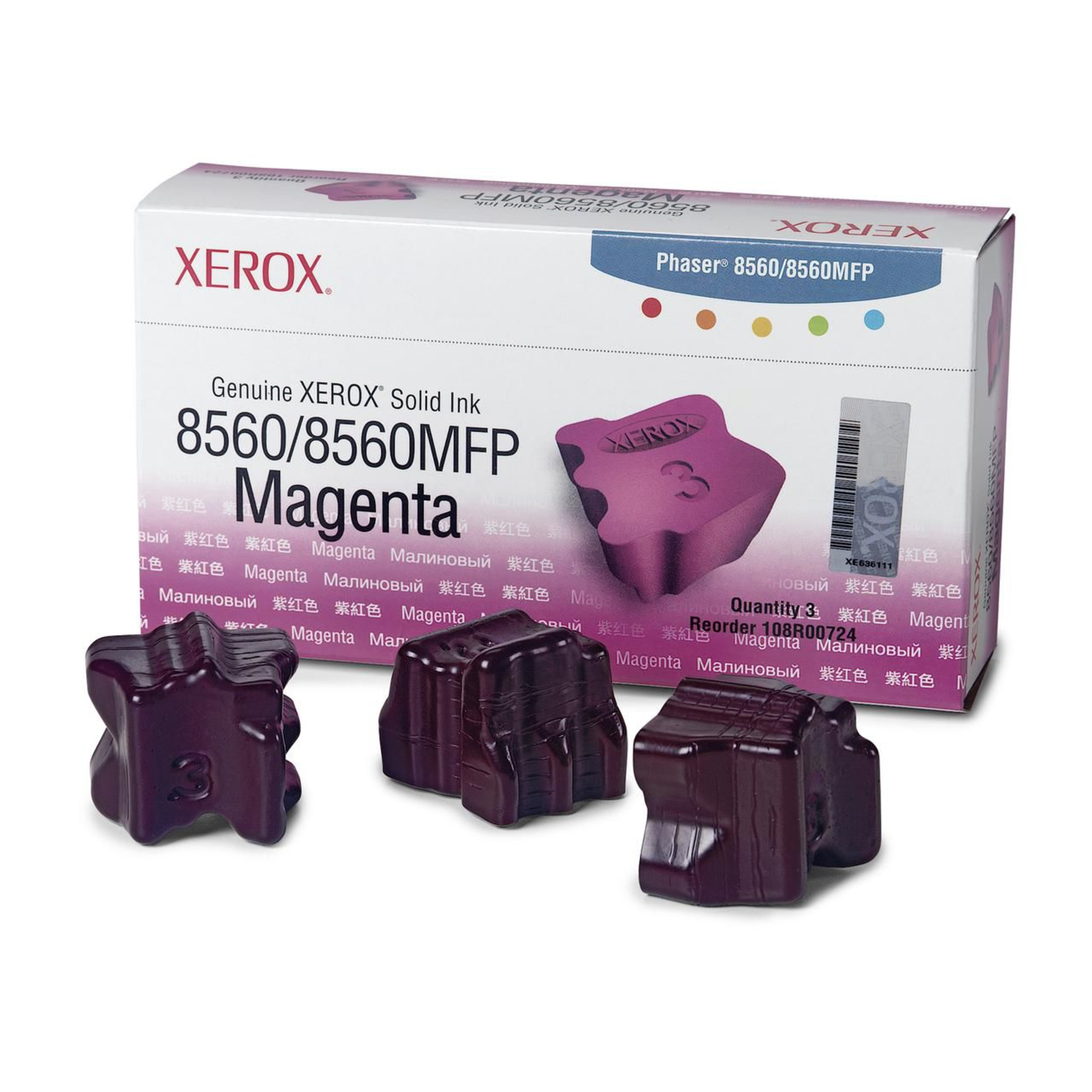 Xerox Solid Inks 3 X magenta 3400 Pages (108R00724)