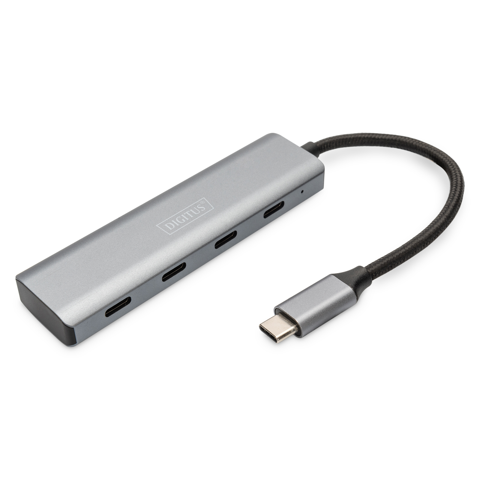 Digitus USB-C Hub 4-3.1 4xC3.1 Integrated Cable Silver