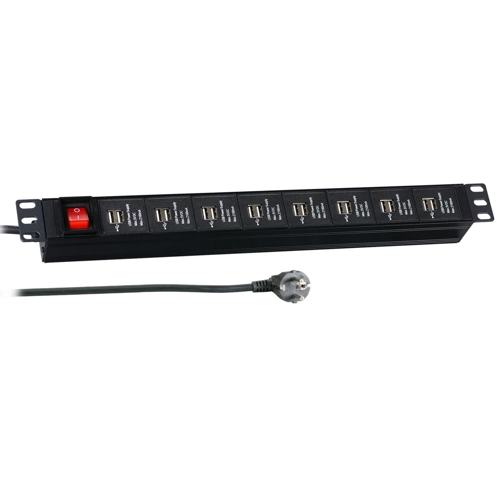EFB Elektronik Power Strip Rack-mountable Input CEE 7/7 Input Output Connec Tions 16 16x4-pin
