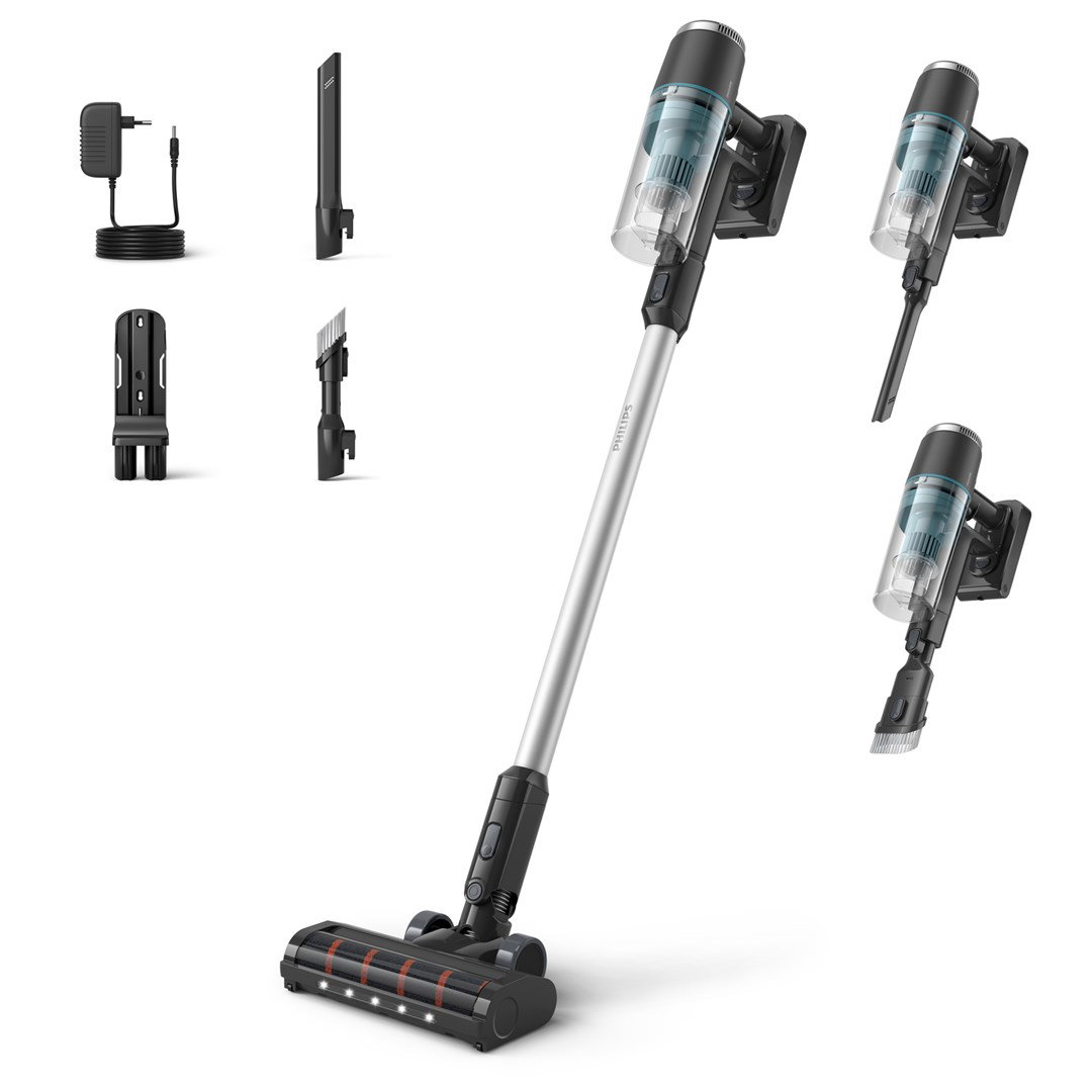Philips 3000 series XC3031 Stick vacuum Battery Dry Bagless Black, Blue