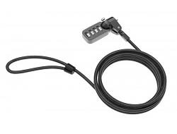 T-BAR SECURITY COMBINATION - CABLE LOCK - BLACK