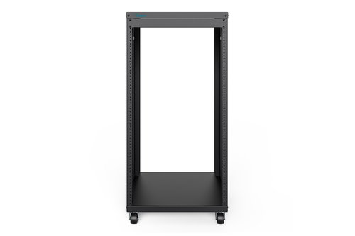 19 RACK MIT CASTORS 21HE BLACK - 1000X507X460MM TAPPED HOLES