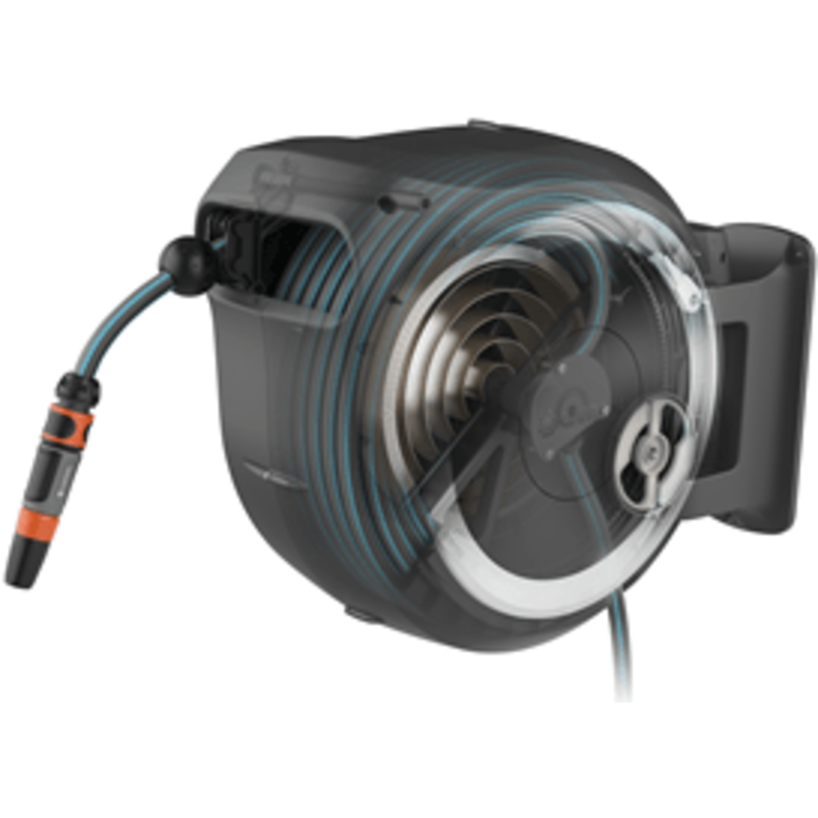 Gardena Wall-mounted Hose Box RollUp M L 25 Metres Grey