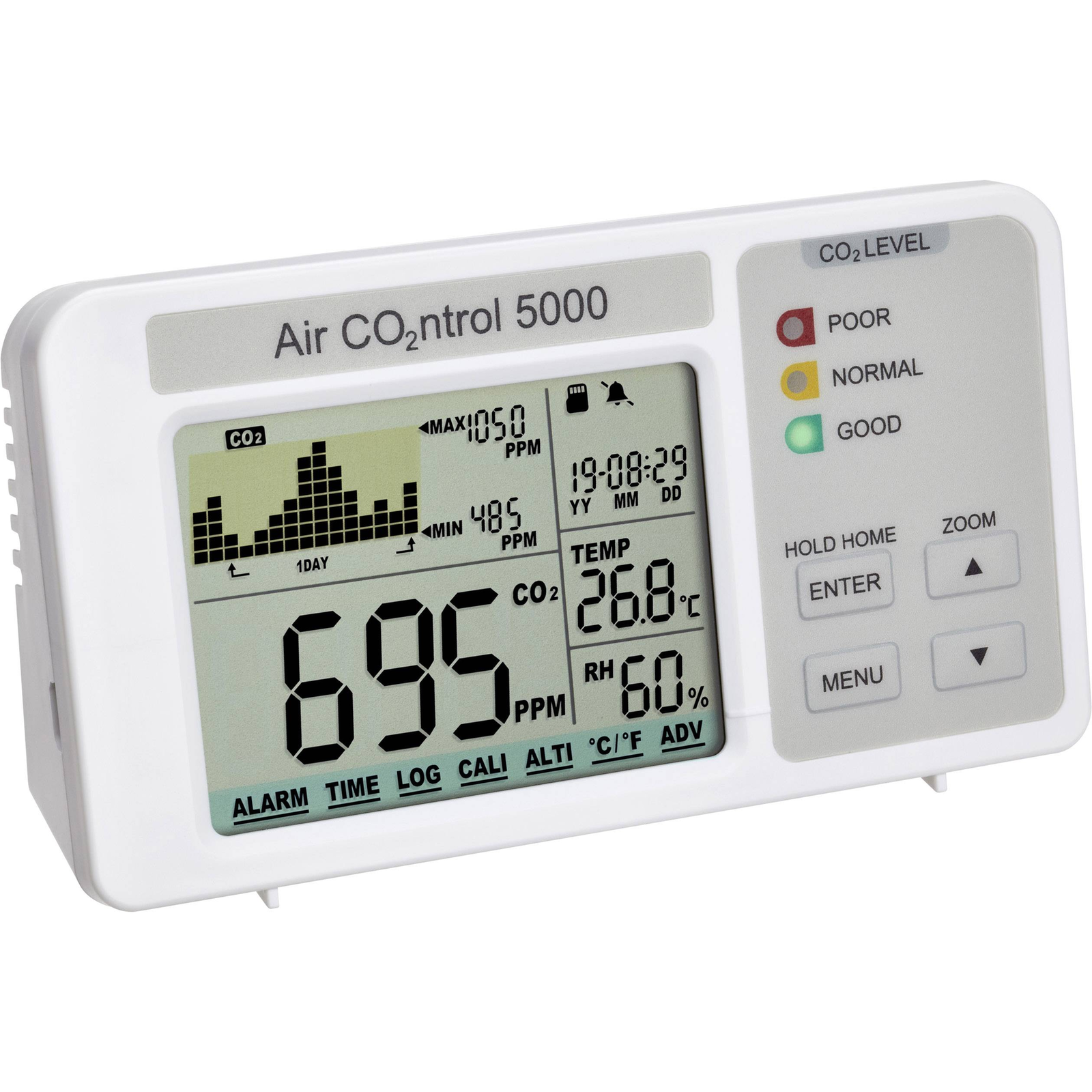 TFA Dostmann Dostmann CO2 Monitor with Data Logger AIRCO2NTROL 5000 CO2 Measuring Device White