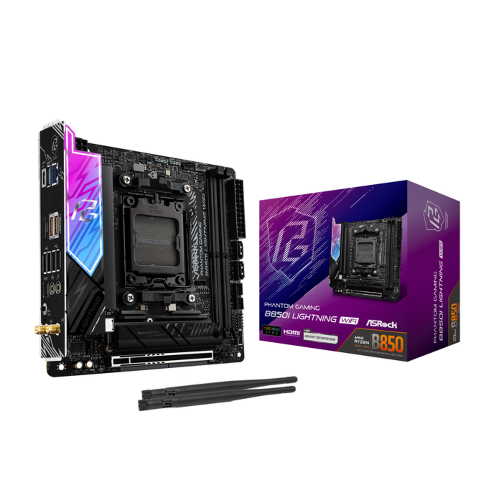 ASRock B850I Lightning WiFi DDR5 AM5 Retail AMD Socket AM5 (Ryzen Zen4)