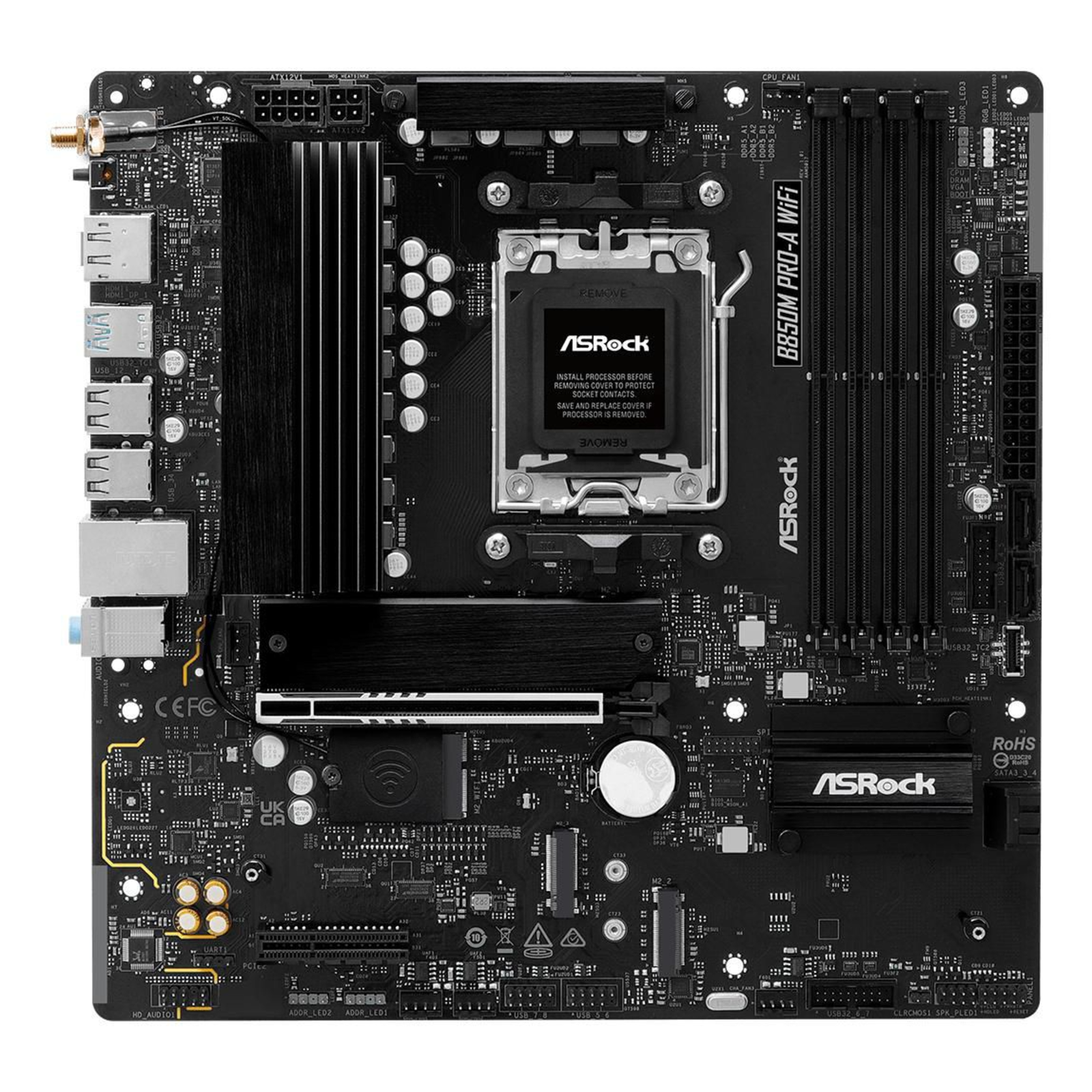 ASRock B850M Pro-A WiFi AM5 MATX HDMI/DP DDR5 AMD Socket AM5 (Ryzen Zen4) Micro/Min