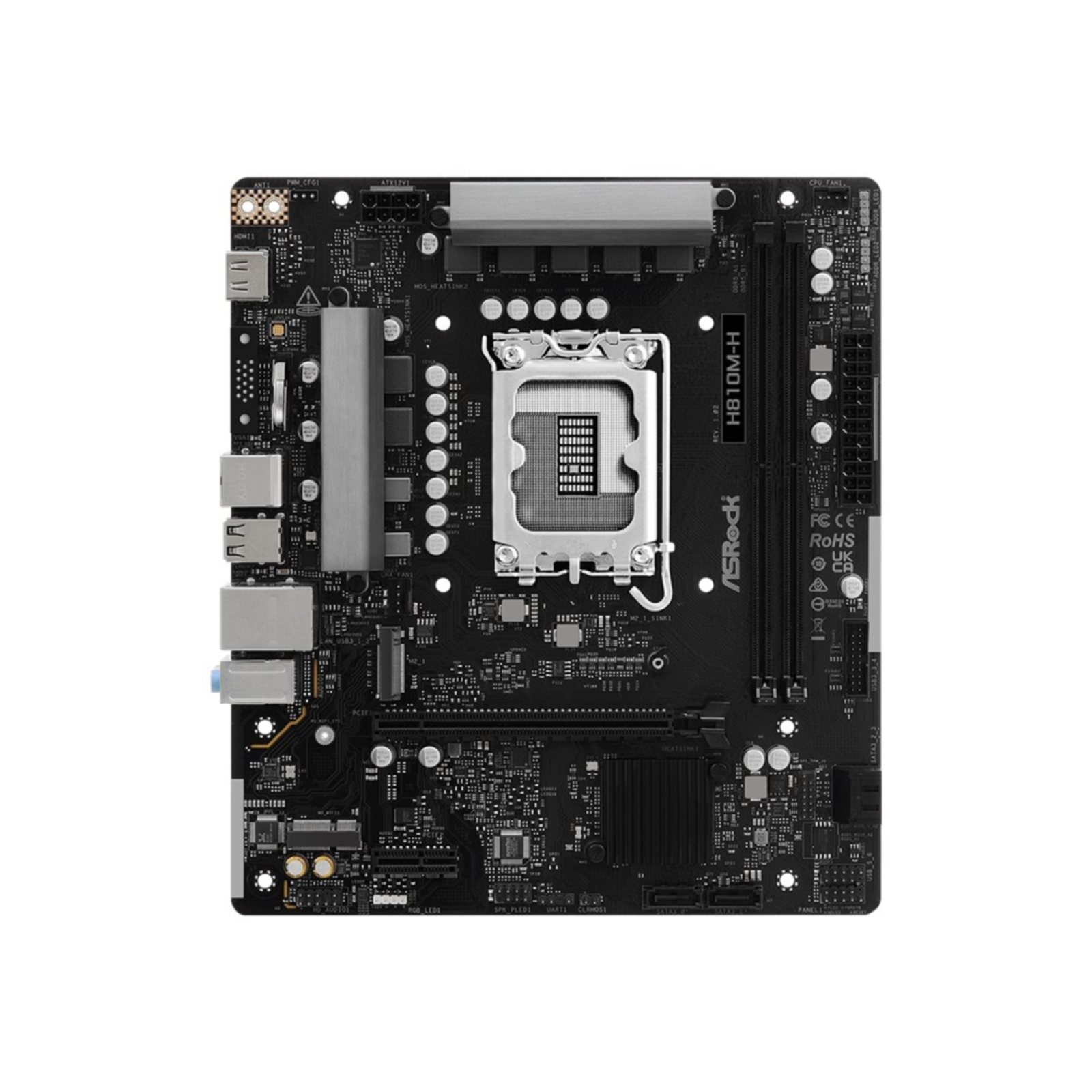 ASRock H810M-H Dimms 4STATA3 USB3.2 GB-LAN DDR5 Gigabit LAN