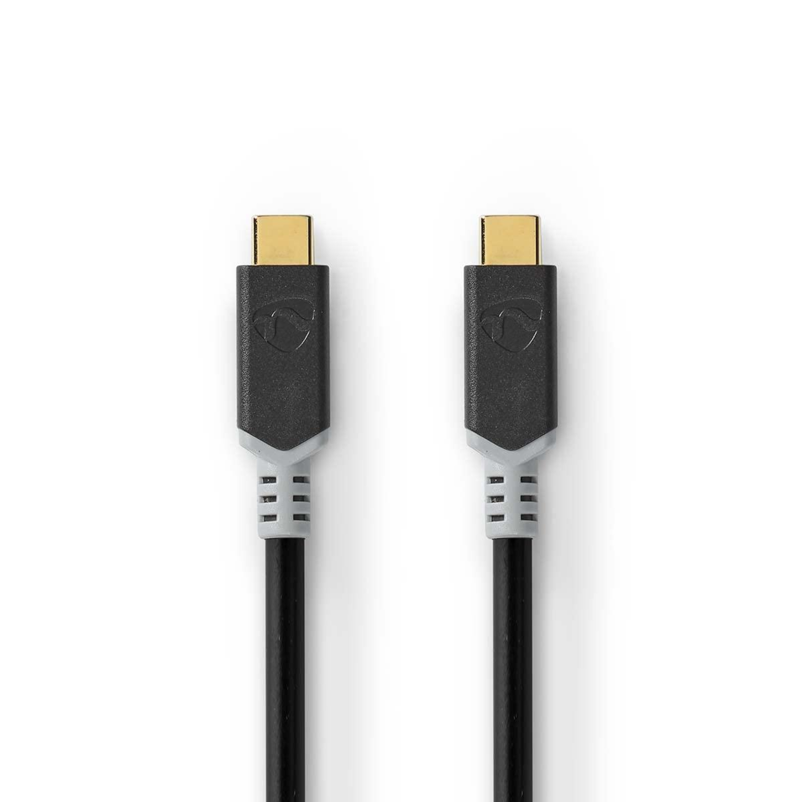 Nedis USB Cable 3.2 Gen 2x2 USB-C Plug 4K60Hz 20GBps gold-plated 2.00 M Round PVC Silver